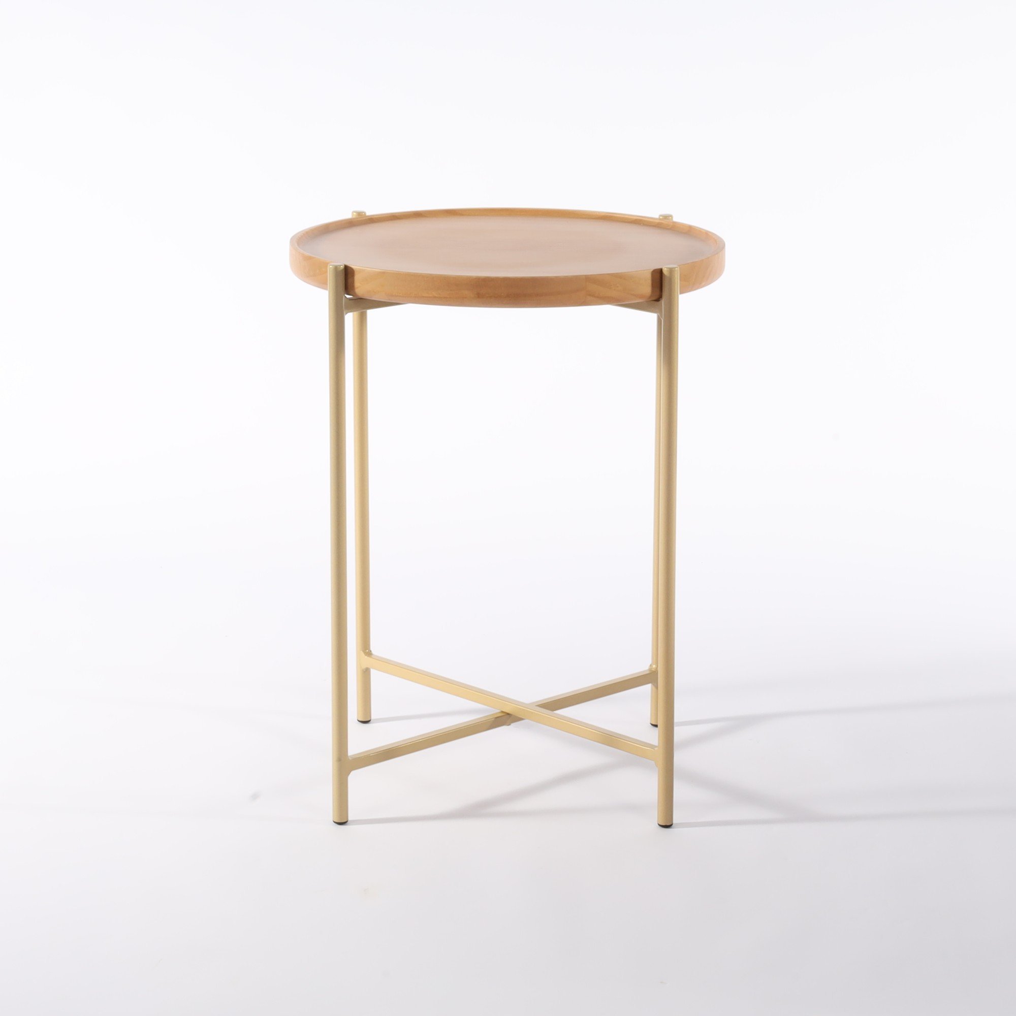 Mesa Lateral Gold 39,5 cm x 50 cm Tauari/Dourado