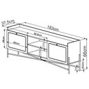 Ver imagem 4 de Rack Para TV 70 Pol Palhinha 28930 Linha Oslo Hanover Artesano