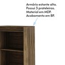 Ver imagem 3 de Armário Alto para Escritório Home Office ME4150 MDP Nogal - Gran Belo