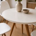 Ver imagem 4 de Conjunto Mesa de Jantar Redonda 70cm 2 Cadeiras Charles Eames Eiffel - Branco
