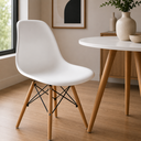 Ver imagem 6 de Conjunto Mesa de Jantar Redonda 70cm 2 Cadeiras Charles Eames Eiffel - Branco