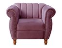 Ver imagem 1 de Poltrona Realeza Chesterfield Cadeira Vintage Decoração Retrô - Veludo Roxo