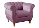 Ver imagem 2 de Poltrona Realeza Chesterfield Cadeira Vintage Decoração Retrô - Veludo Roxo