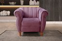 Ver imagem 4 de Poltrona Realeza Chesterfield Cadeira Vintage Decoração Retrô - Veludo Roxo