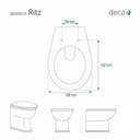 Ver imagem 5 de Assento Sanitário Poliester Ritz Branco para Vaso Deca