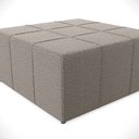 Ver mais imagens de Puff Decorativo Para Sala de Estar Quadrado Milano 90x90cm W01 Bouclê Bege - Lyam Decor