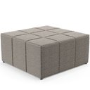 Ver imagem 1 de Puff Decorativo Para Sala de Estar Quadrado Milano 90x90cm W01 Bouclê Bege - Lyam Decor