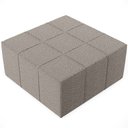 Ver imagem 3 de Puff Decorativo Para Sala de Estar Quadrado Milano 90x90cm W01 Bouclê Bege - Lyam Decor