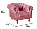 Ver imagem 3 de Poltrona Dom Pedro Cor:Suede Rosa 280