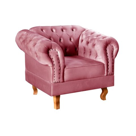Poltrona Dom Pedro Cor:Suede Rosa 280