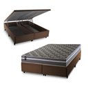 Ver imagem 1 de Conjunto Box Baú Super King Miami Marrom 193x203x69 Espuma D33