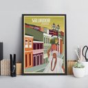 Ver imagem 2 de Quadro Poster Salvador - Bahia 33x24cm - com Vidro:madeira Branca
