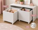 Ver imagem 4 de Mesa de Atividades Infantil com Baús Organizadores Branco