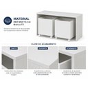 Ver imagem 7 de Mesa de Atividades Infantil com Baús Organizadores Branco
