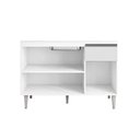 Ver imagem 3 de Balcão Gabinete de Pia sem Tampo 120cm 3 Portas Tatiane - Ajl Móveis Ajl-móveis Branco