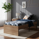 Ver imagem 1 de Cama de Solteiro 193x82,2cm c/ Estrutura em Aço Montana/Preto TB080 Art In Móveis