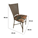 Ver imagem 7 de 2 Cadeira Vivara Mesa Jantar Estofada Cozinha Fibra Sintética Areia