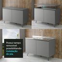 Ver mais imagens de Balcão de Cozinha 120cm 2 Portas com Pés Nice Madesa