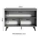 Ver imagem 4 de Balcão de Cozinha 120cm 2 Portas com Pés Nice Madesa