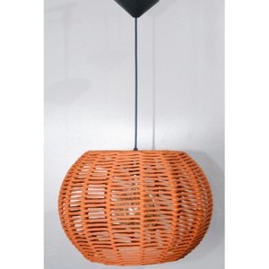 Pendente Luminária Lustre Teto Bola Grande Corda 41x28 com Fio:terra Cota