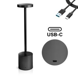 Kit 8 Luminária de Mesa Touch Candeeiro Led sem Fio Recarregável Prata - 3