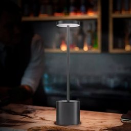 Kit 8 Luminária de Mesa Touch Candeeiro Led sem Fio Recarregável Prata - 5