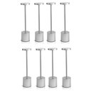 Ver imagem 1 de Kit 8 Luminária de Mesa Touch Candeeiro Led sem Fio Recarregável Prata