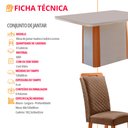 Ver imagem 2 de Mesa de Jantar Isadora 120cm Tampo MDF Vidro Canto Copo com 4 Cadeiras Lorena