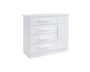 Ver imagem 1 de Cômoda Firenze 4 Gavetas 1 Porta C/sapateira - D Doro Branco