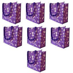 Sacola de Ombro Ecobag Kit 7 Uni Bolsa Ecologica Reutilizavel Dobravel Compras Mercado - 1