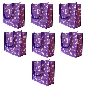 Sacola de Ombro Ecobag Kit 7 Uni Bolsa Ecologica Reutilizavel Dobravel Compras Mercado