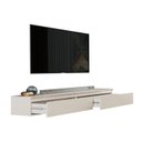 Ver imagem 4 de Rack Suspenso para TV até 55 Polegadas MDF 134,4cm 2 Gavetas Aspen 1.35