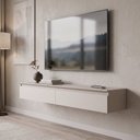 Ver imagem 1 de Rack Suspenso para TV até 55 Polegadas 134,4cm 2 Gavetas Aspen 1.35 Off White