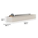 Ver imagem 3 de Rack Suspenso para TV até 55 Polegadas MDF 134,4cm 2 Gavetas Aspen 1.35