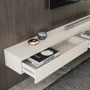 Ver imagem 6 de Rack Suspenso para TV até 55 Polegadas MDF 134,4cm 2 Gavetas Aspen 1.35