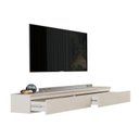 Ver imagem 4 de Rack Suspenso para TV até 55 Polegadas 134,4cm 2 Gavetas Aspen 1.35 Off White