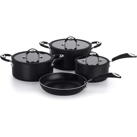 Conjunto de Panelas Caçarola 04 Peças Dom Preto Multiflon