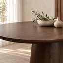 Ver imagem 3 de Mesa de Jantar Orgânica Eclat Base Cone Oval 170x100cm - MDF Tabaco