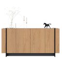 Ver mais imagens de Aparador Buffet para Sala de Jantar 4 Portas 160cm Puerto C04 Freijó Preto Fosco - Lyam Decor