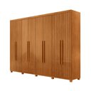 Ver imagem 2 de Guarda Roupa Casal Toronto 100 Mdf 8 Portas e 4 Gavetas com Pés Moderna Mobília