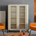 Ver imagem 1 de Cristaleira Mdf Vidro Canelado L98,5 X A134cm