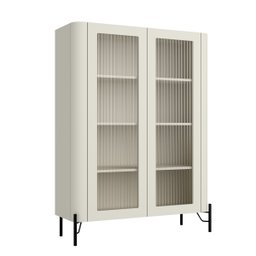 Cristaleira Mdf Vidro Canelado L98,5 X A134cm - 1