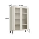 Ver imagem 4 de Cristaleira Mdf Vidro Canelado L98,5 X A134cm