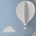 Ver imagem 4 de Abajur Infantil Balão Nuvem 3d Luminária Quarto Bebê Tom Luz