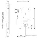 Ver imagem 3 de Kit Fechaduras Rolete Tetra Chave 841r06kit3pf 55mm Roseta Quadrada Preto Fosco Zamac 3f