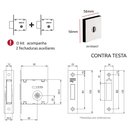 Ver imagem 5 de Kit Fechaduras Rolete Tetra Chave 841r06kit3pf 55mm Roseta Quadrada Preto Fosco Zamac 3f