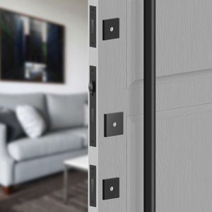 Kit Fechaduras Rolete Tetra Chave 841r06kit3pf 55mm Roseta Quadrada Preto Fosco Zamac 3f