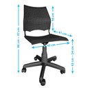 Ver imagem 7 de Kit 4 Cadeiras Fixa Metal Versat Plastica para Escritório Escolas Recepção Laranja