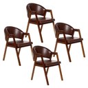 Ver imagem 2 de Kit 4 Cadeiras Sala de Jantar Premium com Braço Madeira Maciça Movellu Home