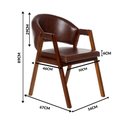 Ver imagem 3 de Kit 4 Cadeiras Sala de Jantar Premium com Braço Madeira Maciça Movellu Home